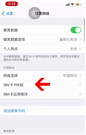 长安镇苹果14维修网分享如何给iPhone14的SIM卡设置密码 