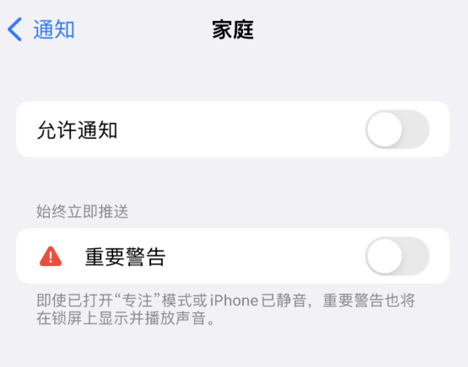 长安镇苹果14维修分享iPhone14系列机型弹出“家庭”警告后卡死如何解决 